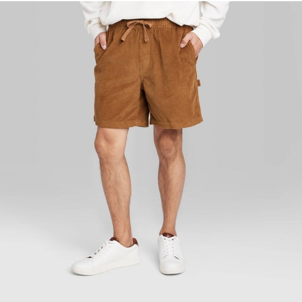 Men's 6.5" Pull-On Shorts - Original Use Brown XXL Adjustable Waistband